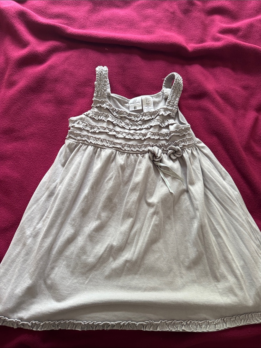 H&M Cream Ruffle-Front Long Dress like Tank